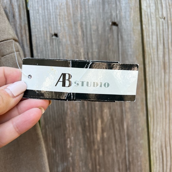 AB STUDIO Townsend Lined Taupe Slight Flare Work Pants size 2 NWT - Picture 6 of 10